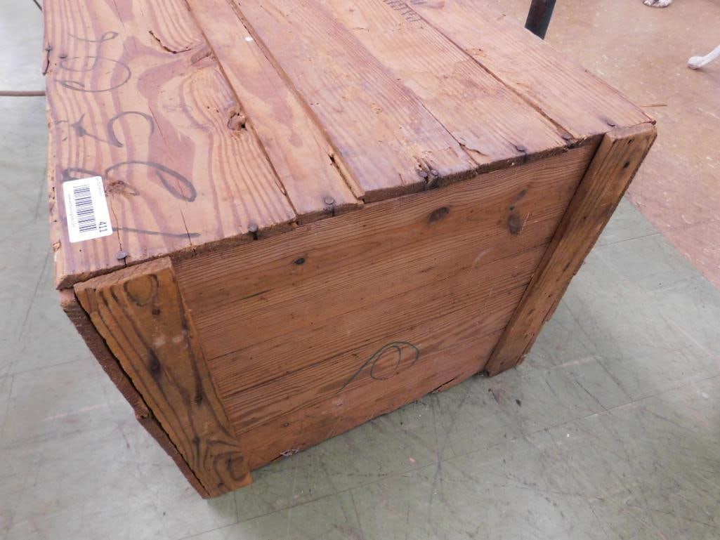 "W.H. King Drug Company" - Wood Advertising Crate - 16" x 29" x 20" - 5