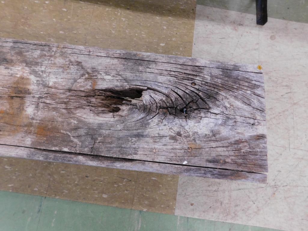 Old Hand Made Wood Bench - 16" x 54" x 9.5" - 2