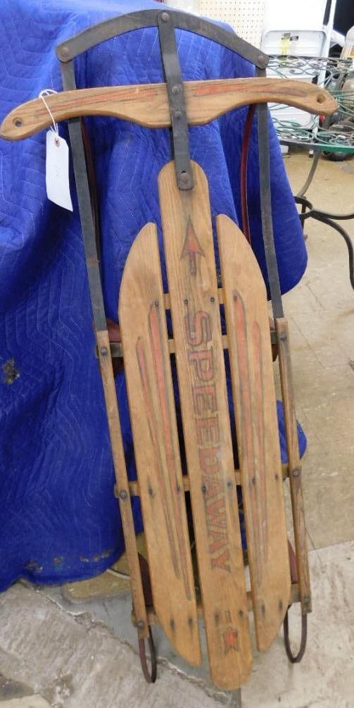 Vintage "Speedaway" Winter Sled - 48" x 22"x 6" (1 of 9)