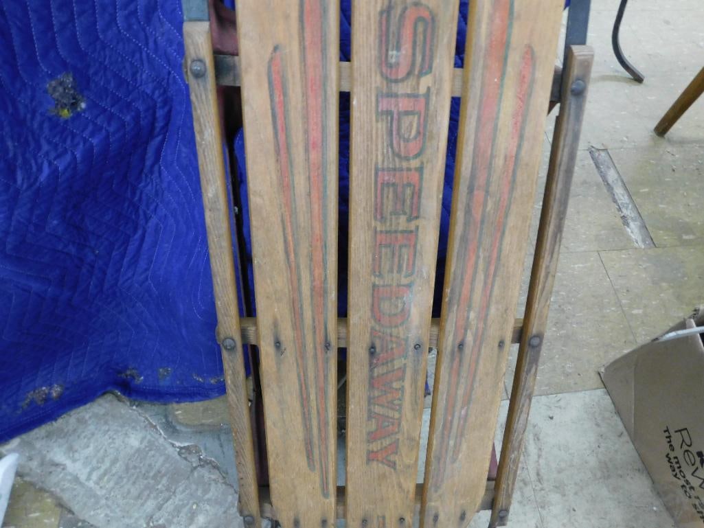 Vintage "Speedaway" Winter Sled - 48" x 22"x 6" - 4