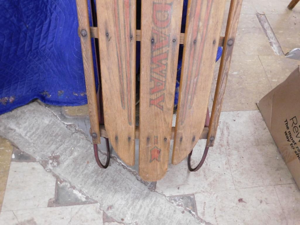 Vintage "Speedaway" Winter Sled - 48" x 22"x 6" - 5