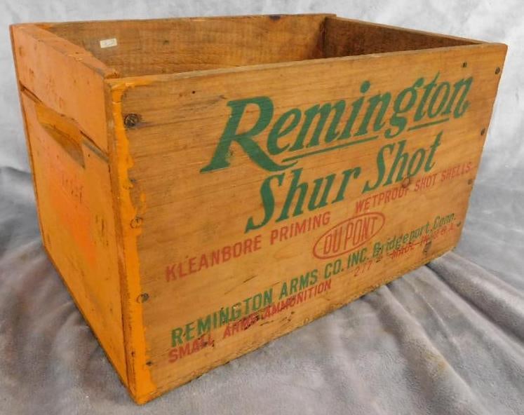 Remington "Shur Shot" Wood Ammo Crate - 8.5" x 14" x 9": See Photos For Condition and Details