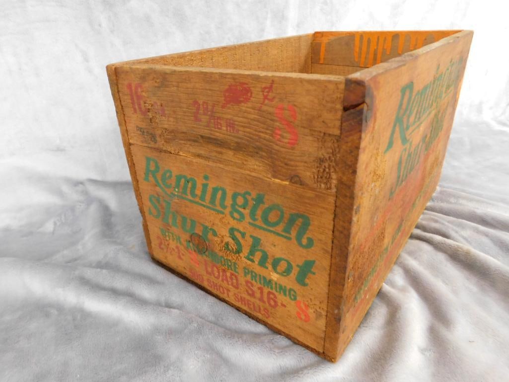 Remington "Shur Shot" Wood Ammo Crate - 8.5" x 14" x 9" - 5