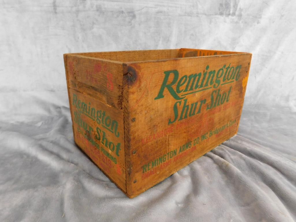 Remington "Shur Shot" Wood Ammo Crate - 8.5" x 14" x 9" - 7