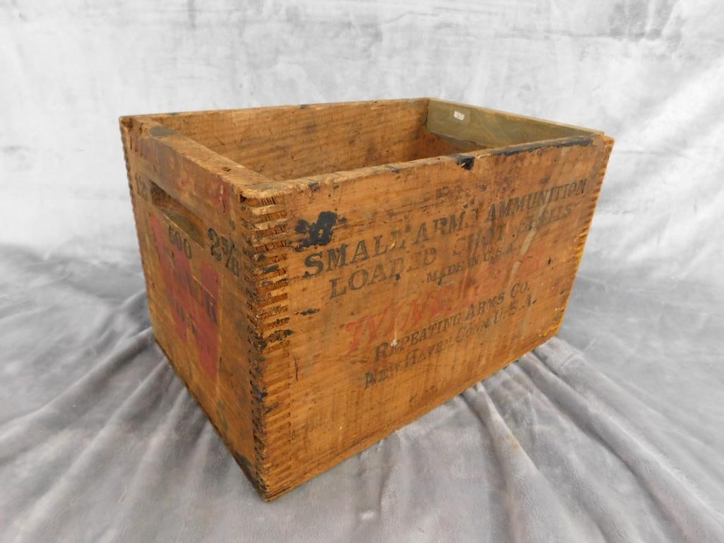 Winchester "Loaded Shot Shells" Wood Ammo Crate - 9" x 15"x 9.5" - 8