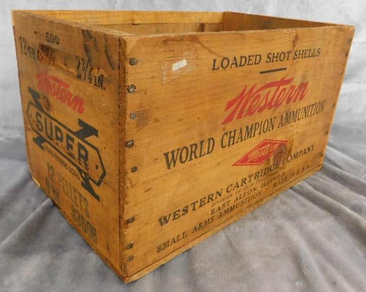 Western "Loaded Shot Shells" - 9" x 15"x 9": See Photos For Condition and Details