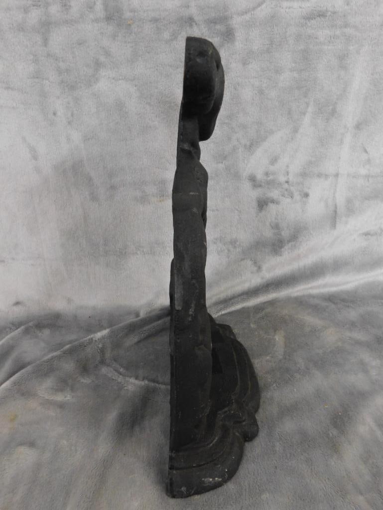 Newer Cast Iron Dog Door Stop - 11.75" x 9.75" x 3.5" - 2
