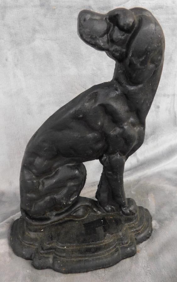 Newer Cast Iron Dog Door Stop - 11.75" x 9.75" x 3.5" (1 of 6)