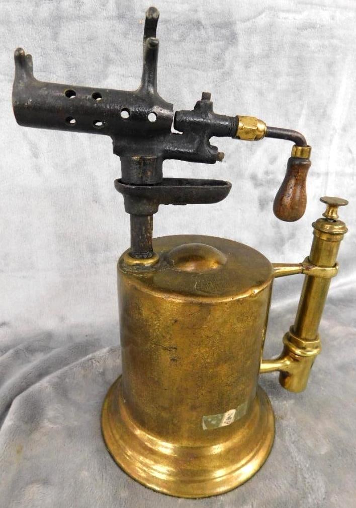 Vintage Clayton and Lambert Brass Torch - 11.25" x 8.5" x 5.75": See Photos For Condition and Details