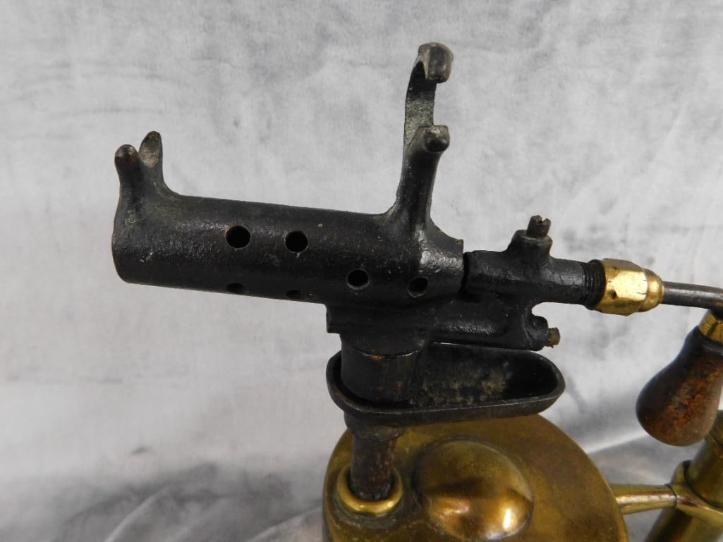 Vintage Clayton and Lambert Brass Torch - 11.25" x 8.5" x 5.75" - 2