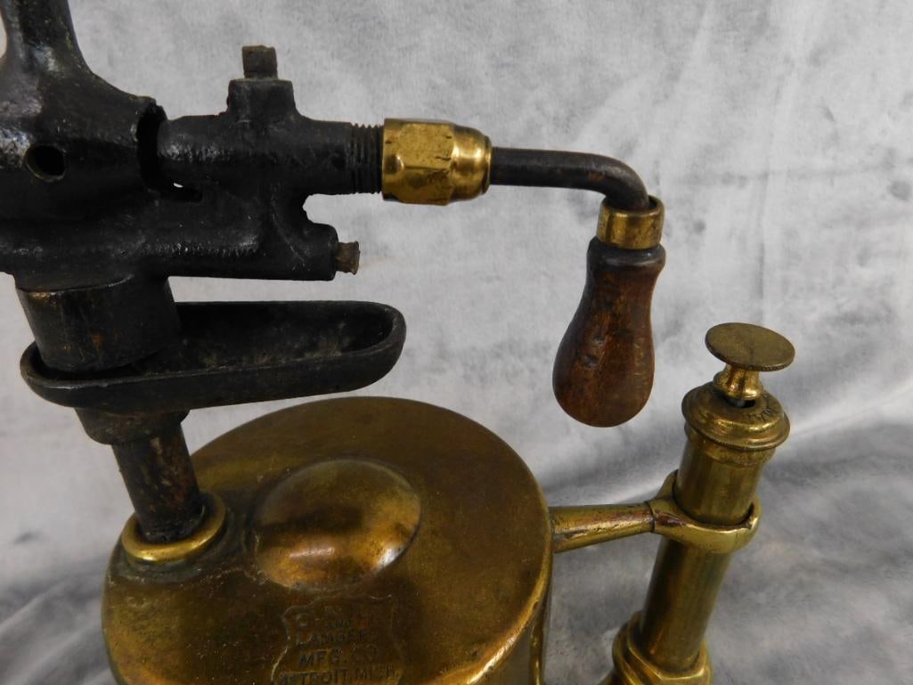 Vintage Clayton and Lambert Brass Torch - 11.25" x 8.5" x 5.75" - 3