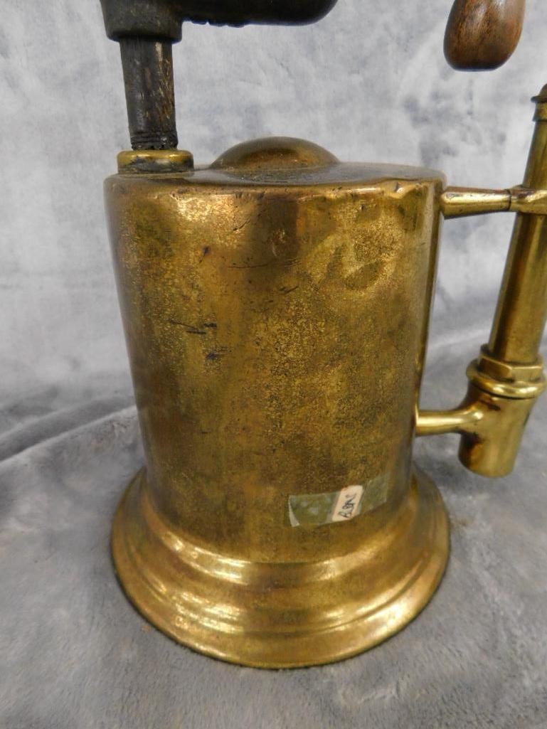 Vintage Clayton and Lambert Brass Torch - 11.25" x 8.5" x 5.75" - 5