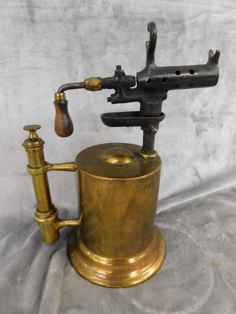 Vintage Clayton and Lambert Brass Torch - 11.25" x 8.5" x 5.75" - 7