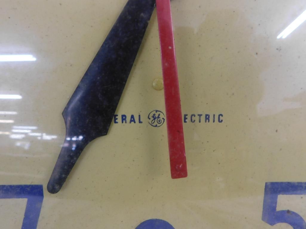 General Electric Industrial Electric Wall Clock - "Hadacol" - Needs Work - 18" x 3.25" - 2
