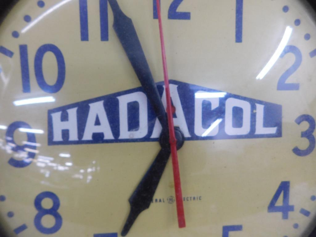 General Electric Industrial Electric Wall Clock - "Hadacol" - Needs Work - 18" x 3.25" - 3