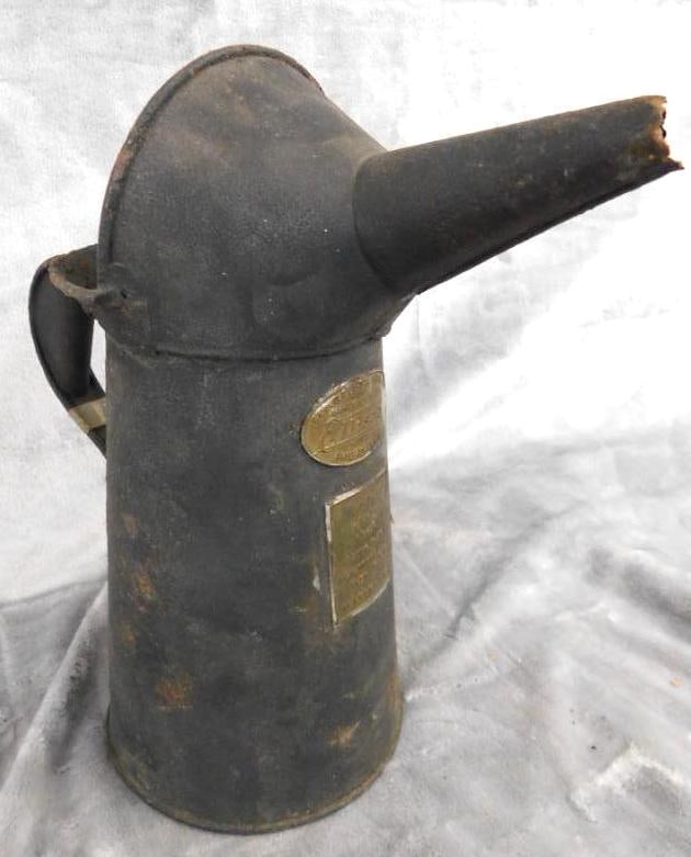 Vintage Ellisco Railroad Oil Pitcher - 11" x 10"x 5.25": See Photos For Condition and Details