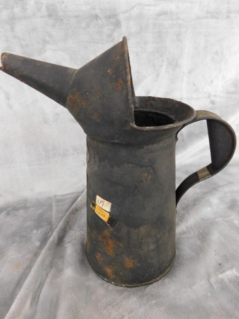 Vintage Ellisco Railroad Oil Pitcher - 11" x 10"x 5.25" - 4