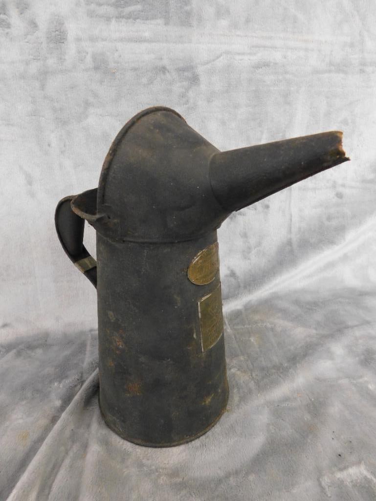 Vintage Ellisco Railroad Oil Pitcher - 11" x 10"x 5.25" - 9