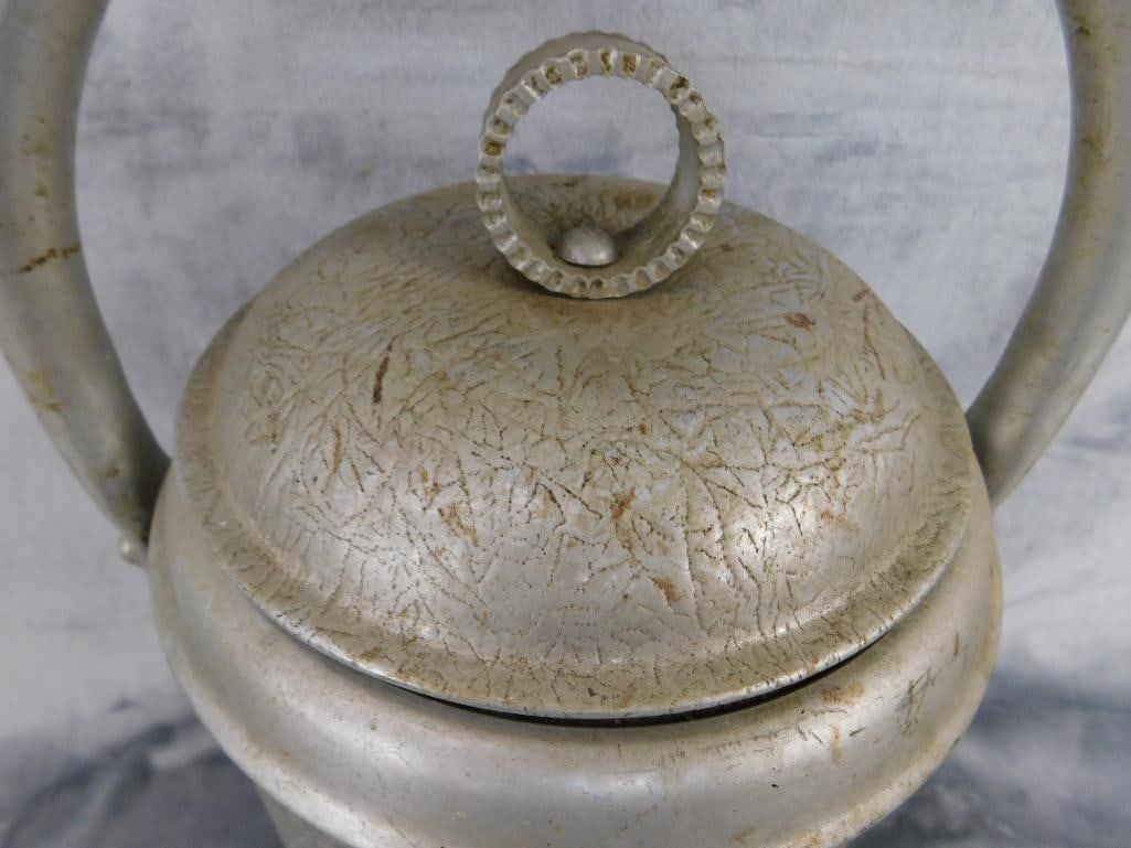 Vintage Aluminum Bottle Cooler with Porcelain Insulator - 15" x 8.5" - 2