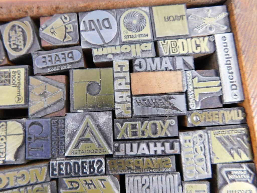 2 Trays Full of Mini Advertising Printers Blocks - 11