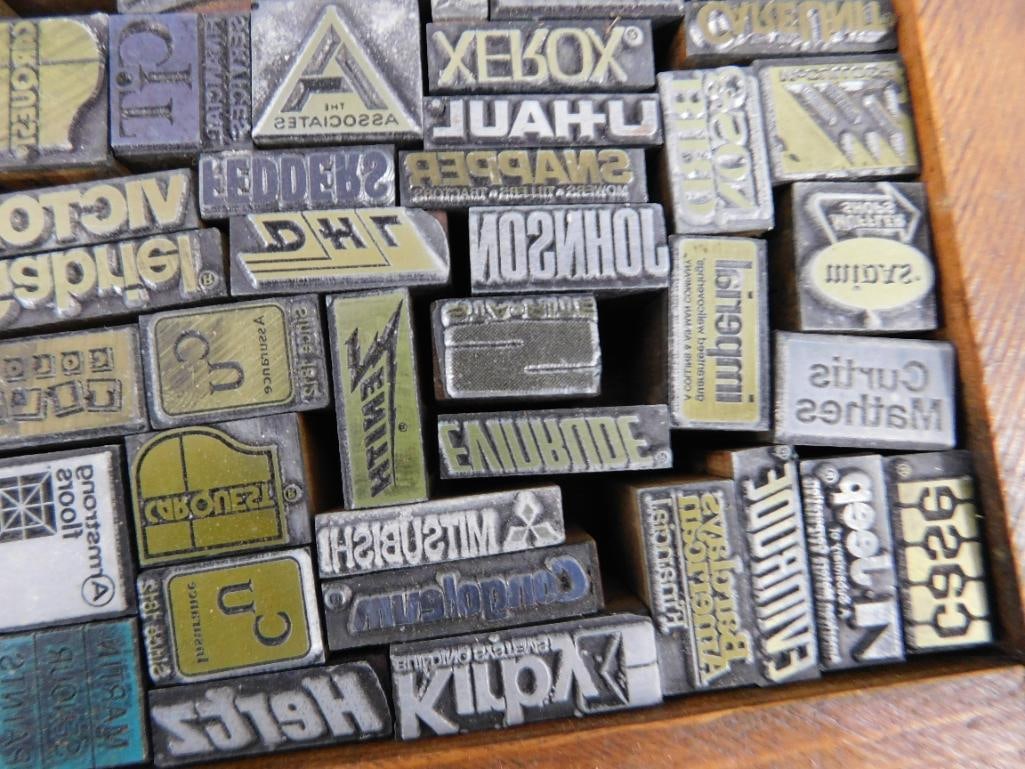 2 Trays Full of Mini Advertising Printers Blocks - 12