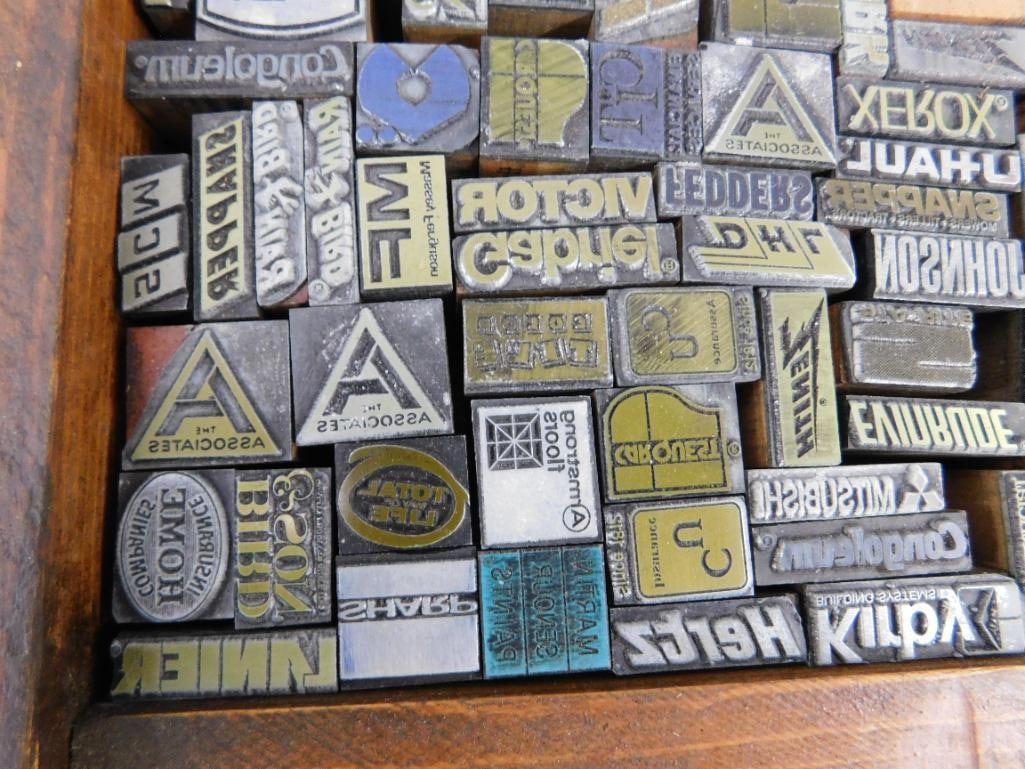 2 Trays Full of Mini Advertising Printers Blocks - 13