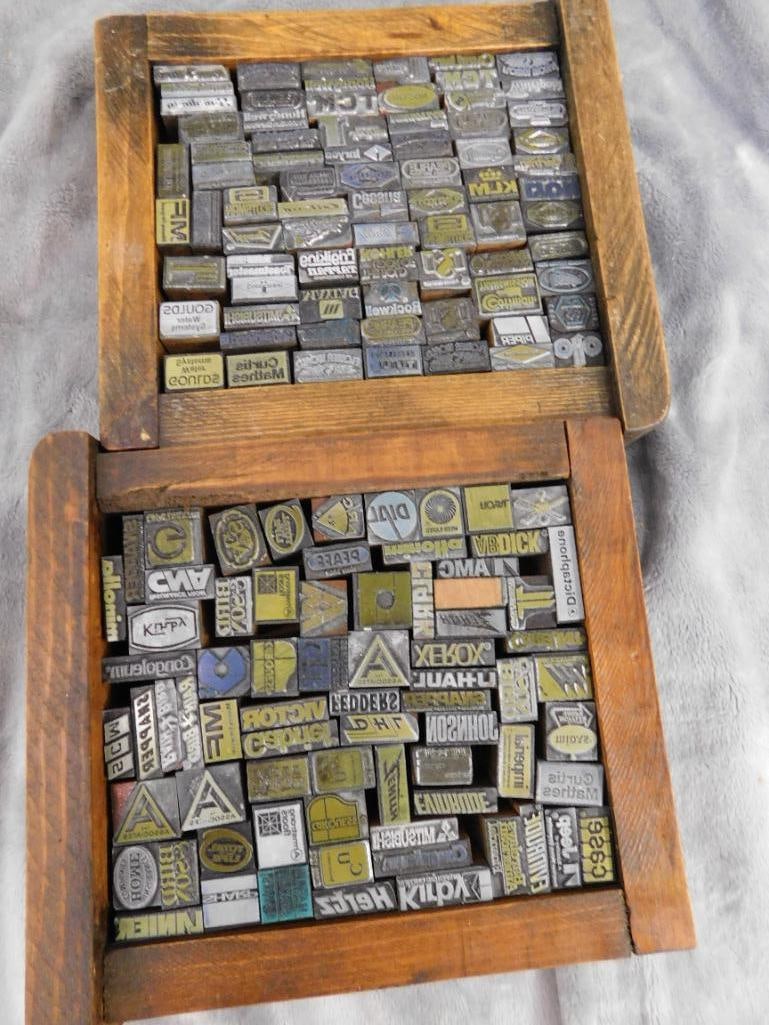 2 Trays Full of Mini Advertising Printers Blocks - 14