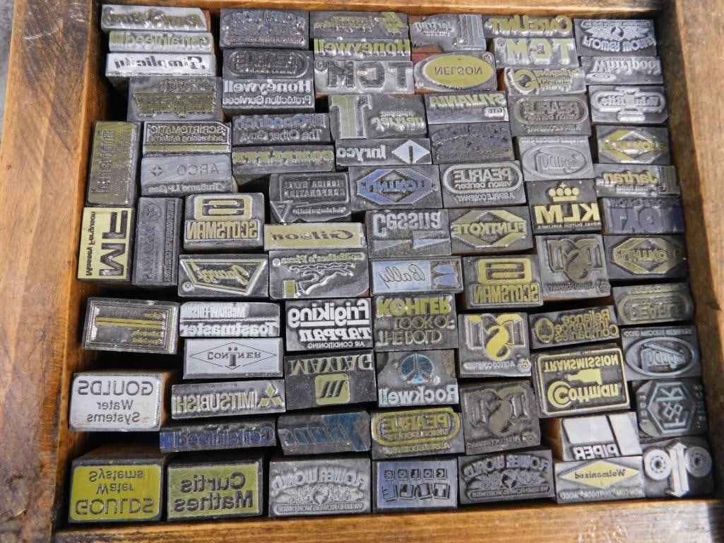 2 Trays Full of Mini Advertising Printers Blocks - 2