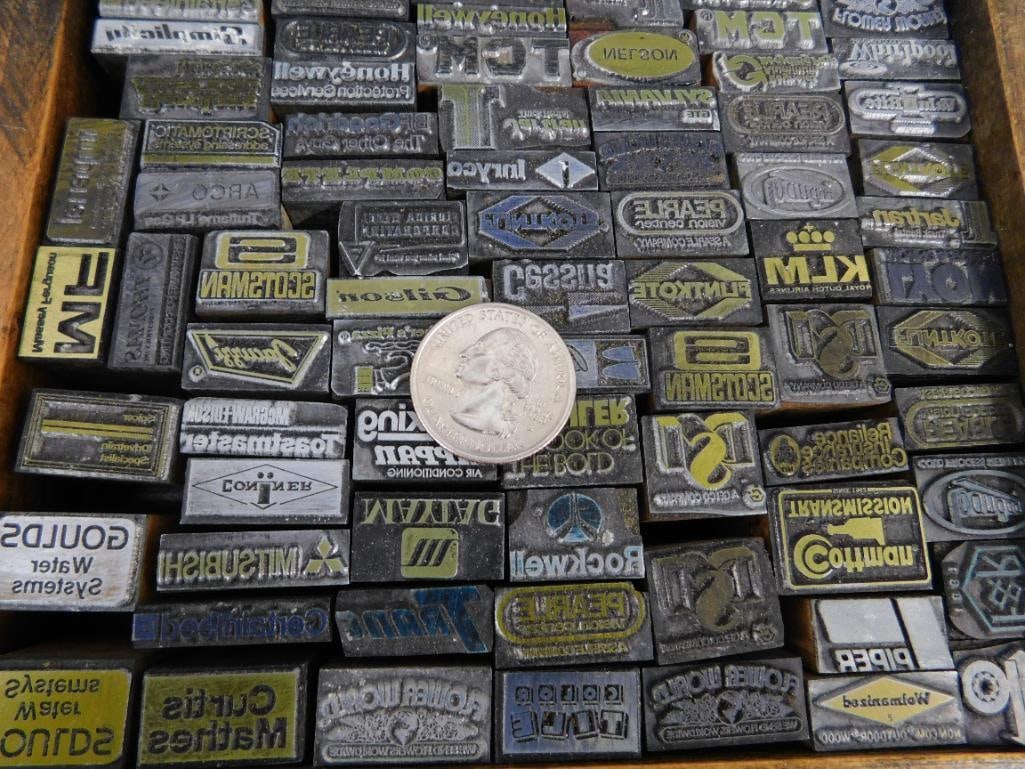 2 Trays Full of Mini Advertising Printers Blocks - 3