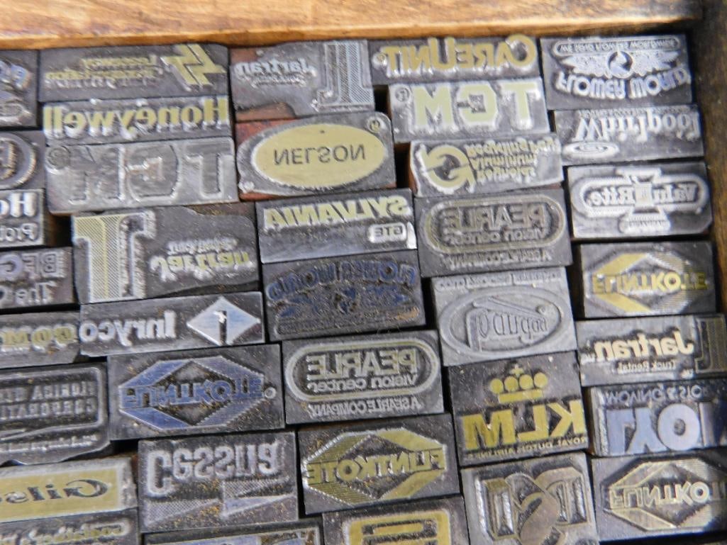 2 Trays Full of Mini Advertising Printers Blocks - 5