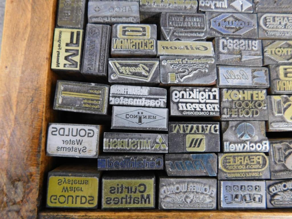 2 Trays Full of Mini Advertising Printers Blocks - 7