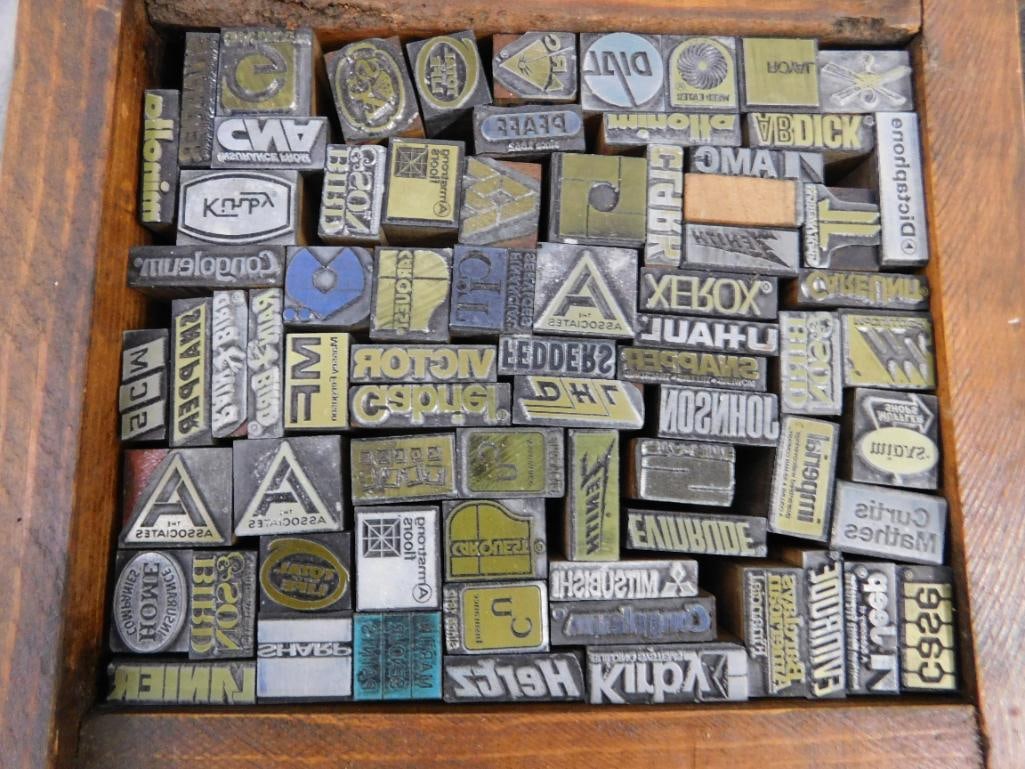 2 Trays Full of Mini Advertising Printers Blocks - 8