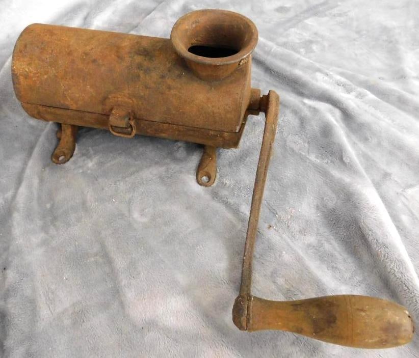 Vintage Cast Iron Tobacco Grinder - 5" x 11" x 15.5": See Photos For Condition and Details