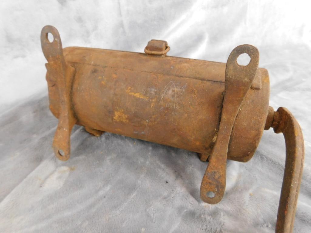 Vintage Cast Iron Tobacco Grinder - 5" x 11" x 15.5" - 7