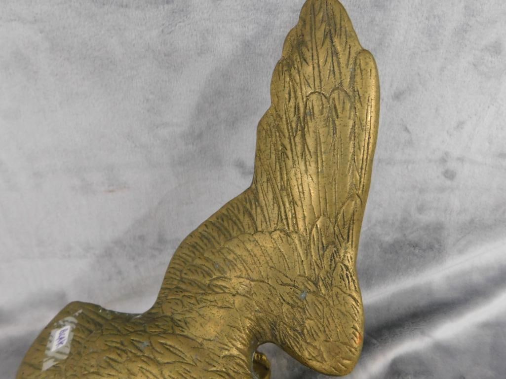 Brass Eagle Figure - 11.25" x 12" x 7" - 2