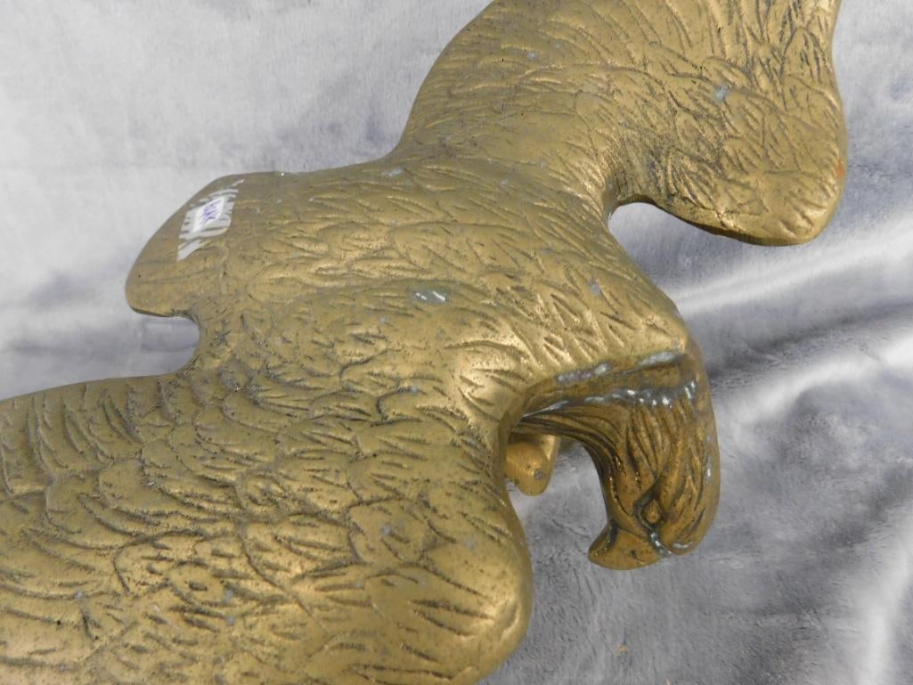Brass Eagle Figure - 11.25" x 12" x 7" - 3