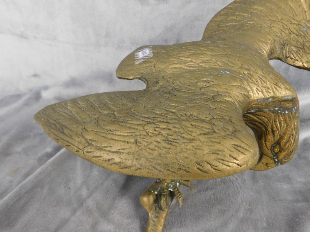 Brass Eagle Figure - 11.25" x 12" x 7" - 4