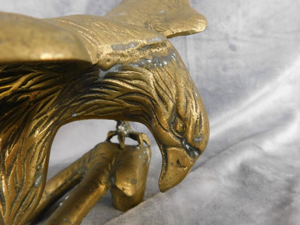 Brass Eagle Figure - 11.25" x 12" x 7" - 5