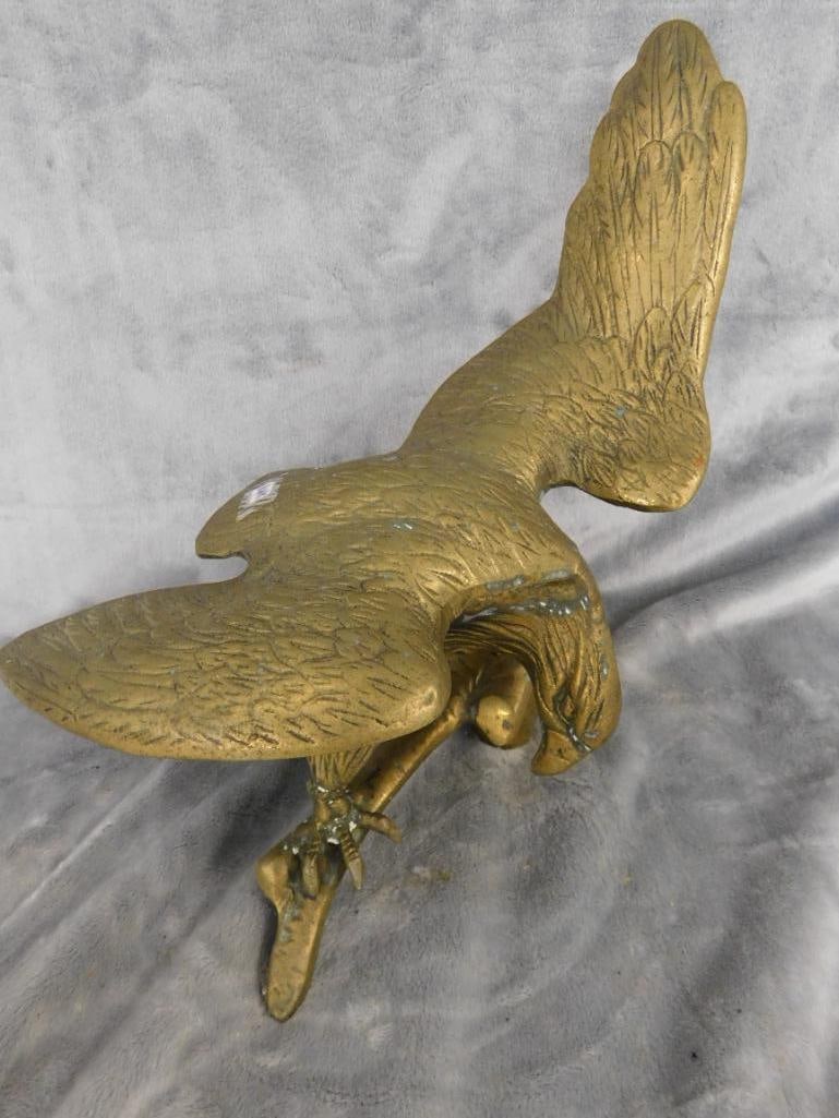 Brass Eagle Figure - 11.25" x 12" x 7" - 8