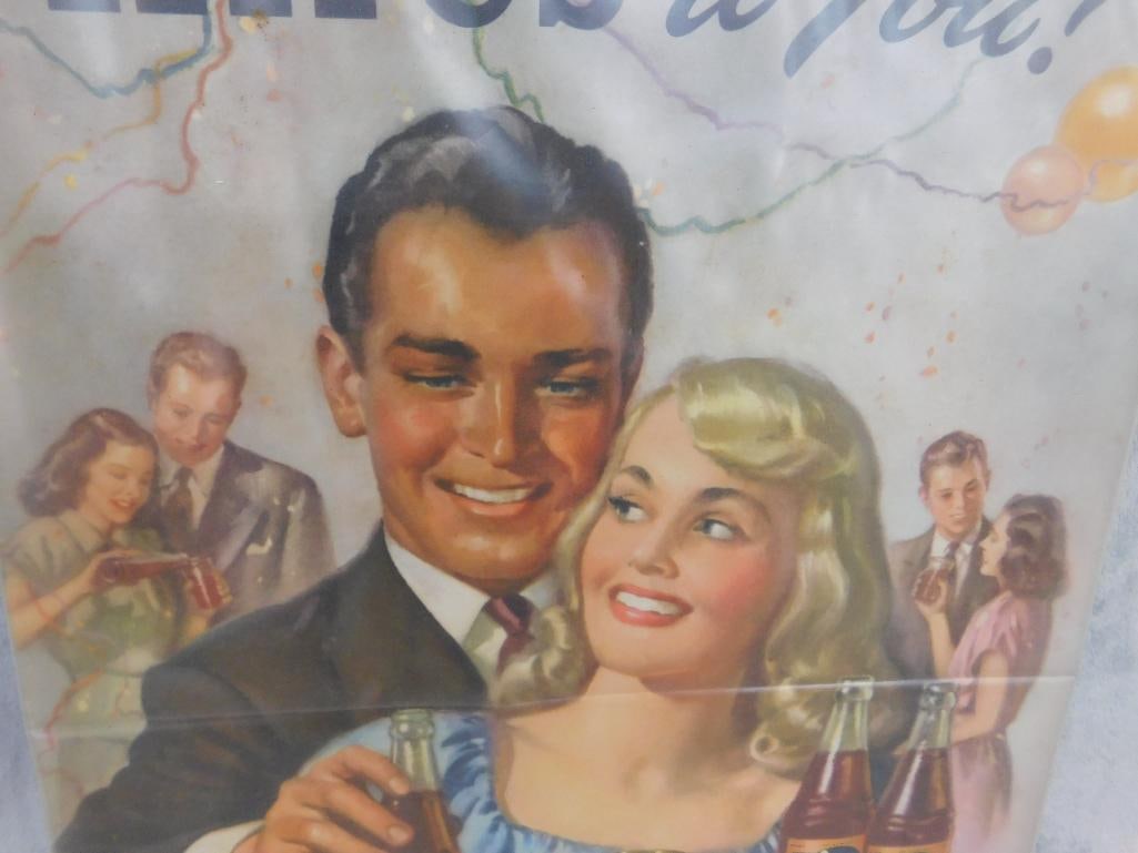 Vintage 1950s Hires Root Beer Advertising Lithograph - 16" x 12" - 3