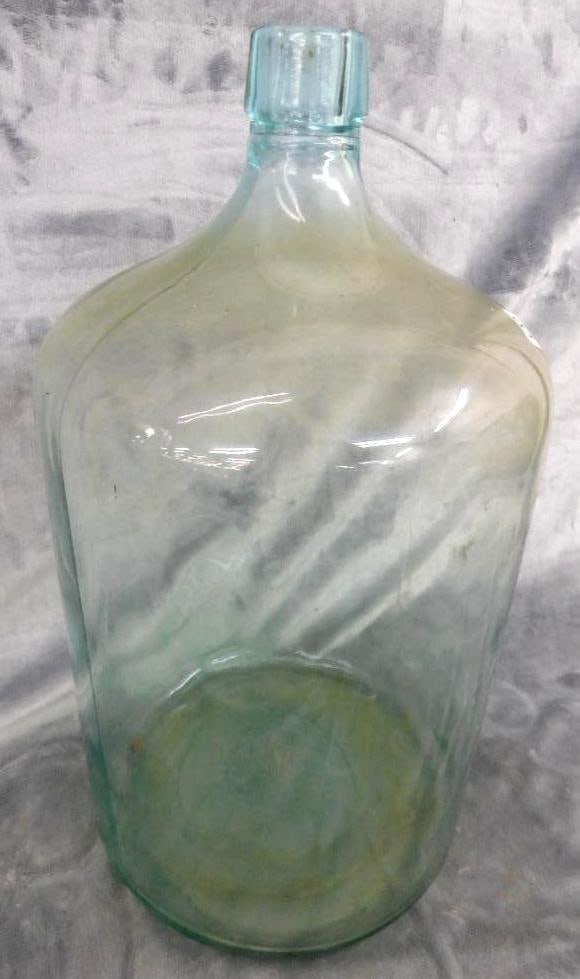 1928 - 5 Gallon Glass Water Jar - 19" x 10.5": See Photos For Condition and Details