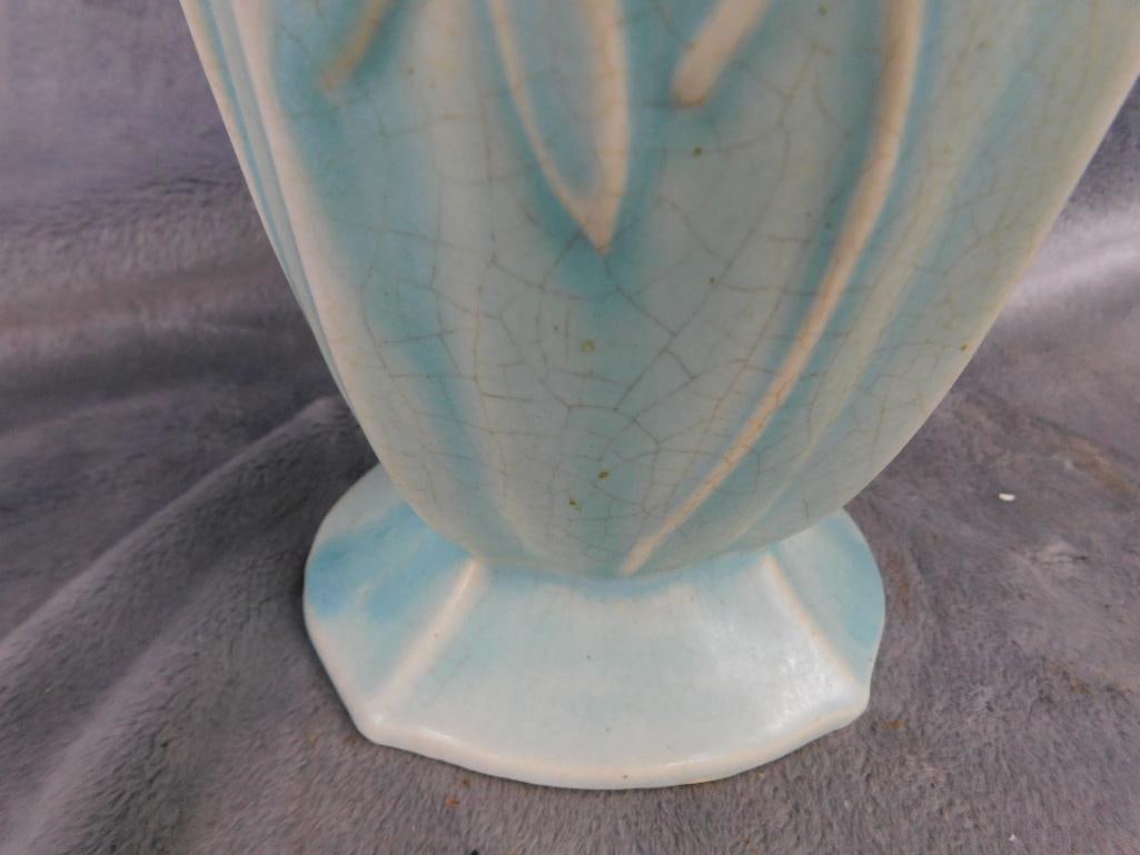Vintage Nelson McCoy Pottery Vase - Chip On Base - 9" x 6" x 4" - 4