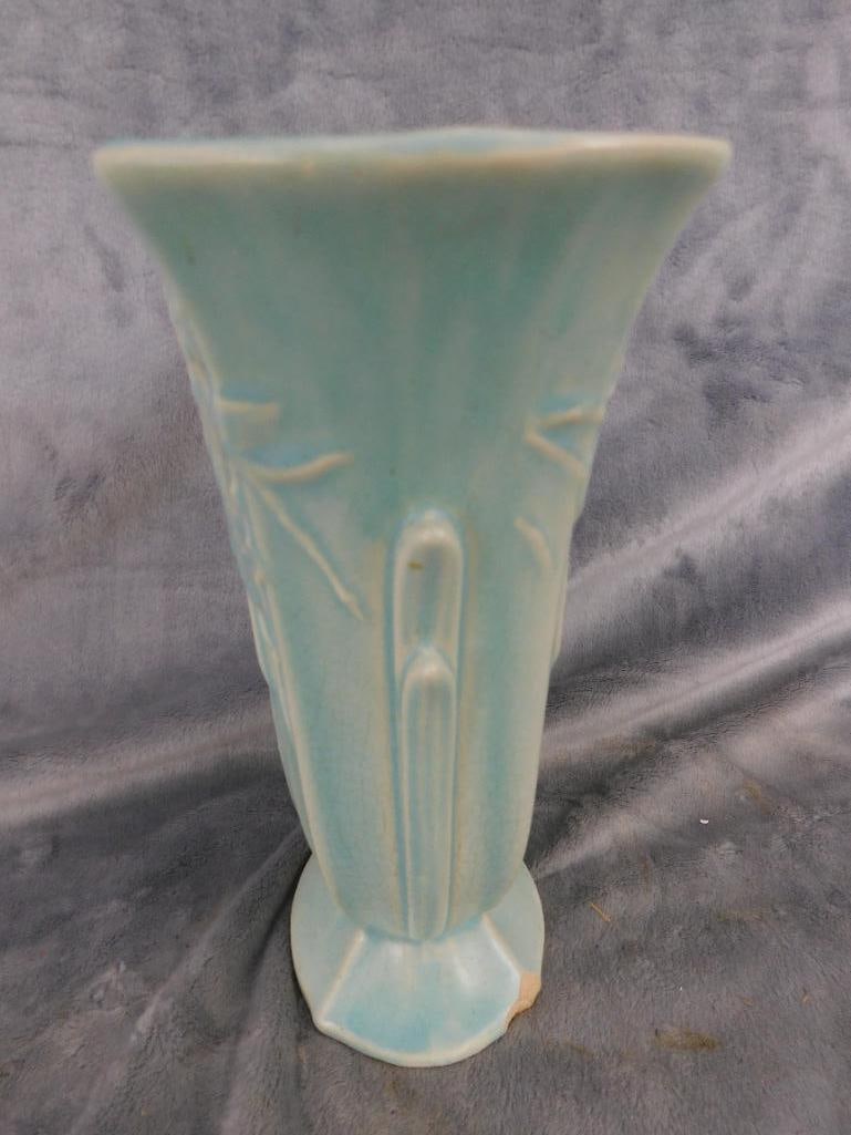 Vintage Nelson McCoy Pottery Vase - Chip On Base - 9" x 6" x 4" - 5