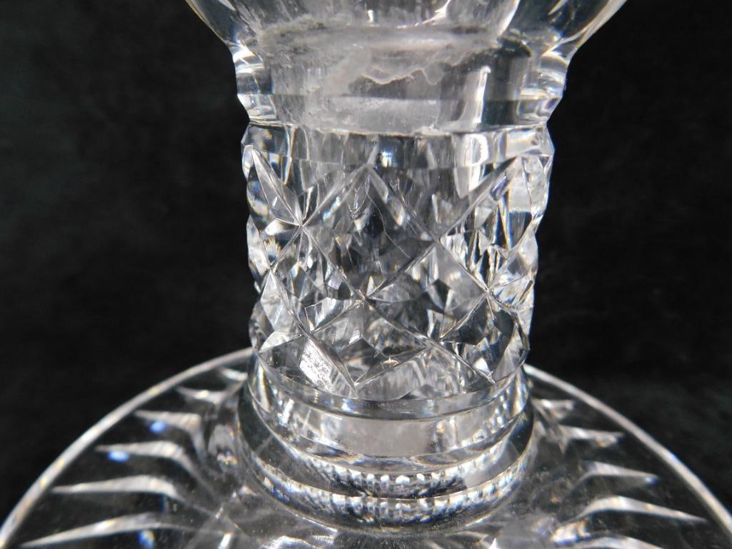 Waterford Crystal - Ireland - Pair of Candle Stick Holders - 3.75" x 4.5" - 4