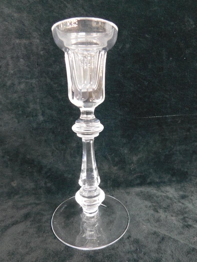 Waterford Crystal - Ireland - Pair of Candle Stick Holders - 8" x 3.5" - 2