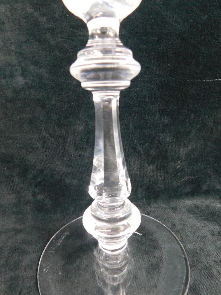 Waterford Crystal - Ireland - Pair of Candle Stick Holders - 8" x 3.5" - 4