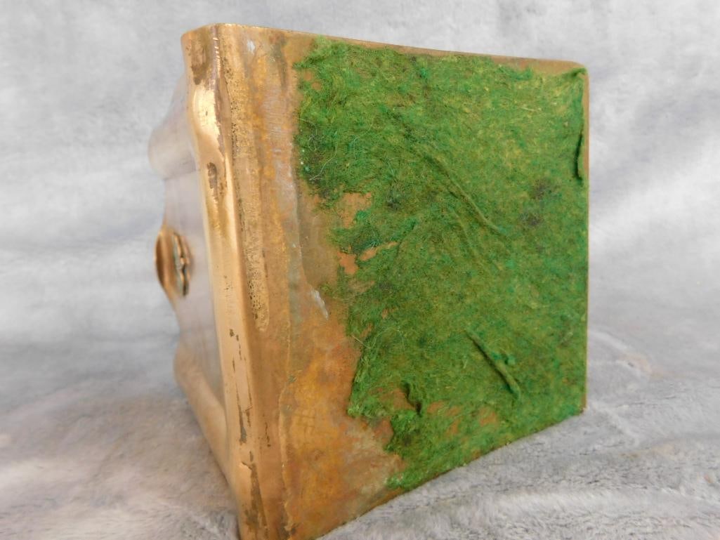 Pair of Vintage 4H Metal Bookends - Each 4.25" x 4.25" x 4.5" - 5