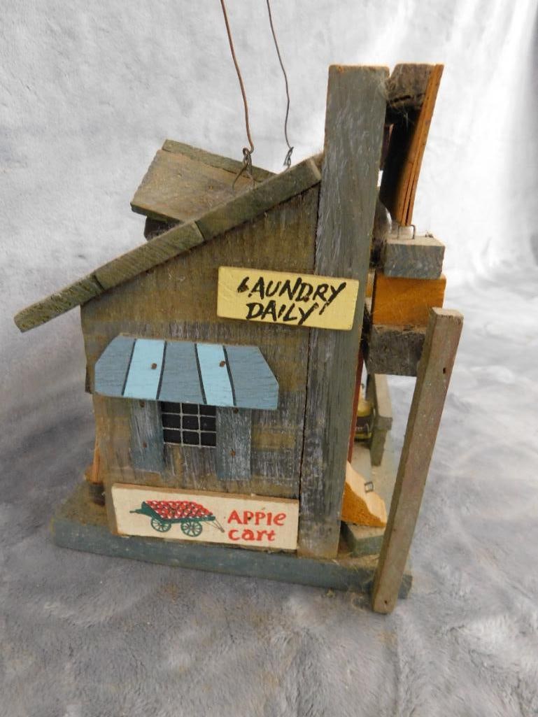 Modern "General Store" Wood Birdhouse - 7.25" x 6" x 6" - 3