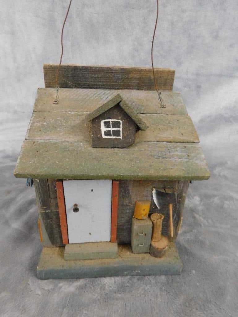 Modern "General Store" Wood Birdhouse - 7.25" x 6" x 6" - 4