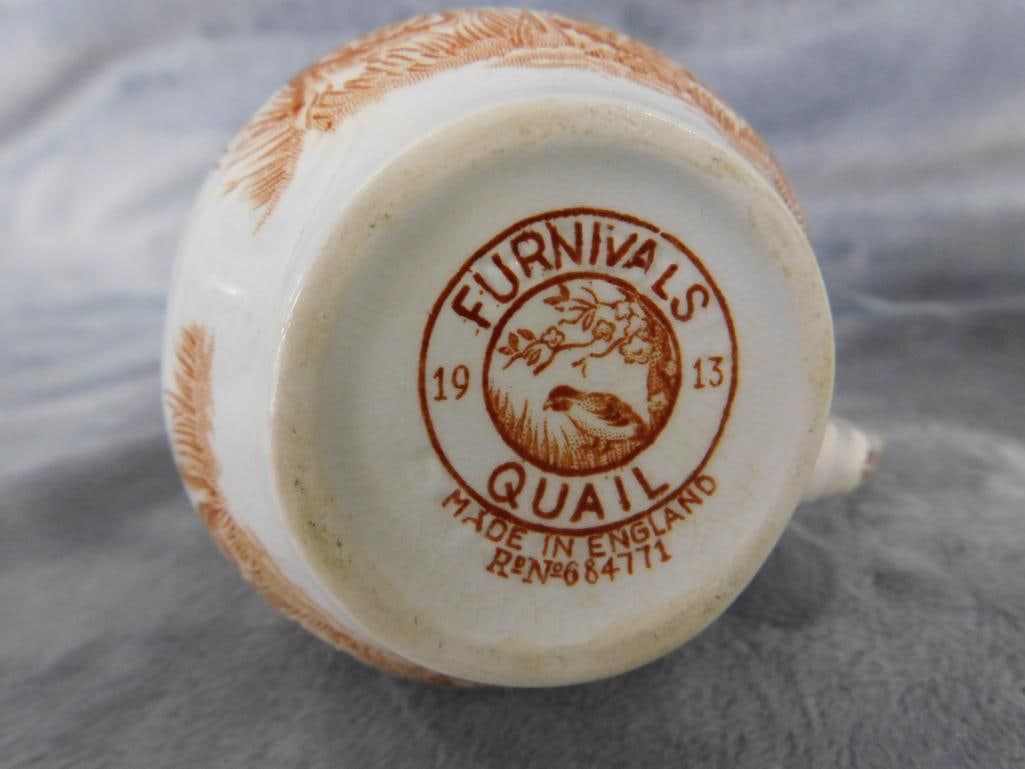 3 Creamers - 2 Sugars - Lenox - Royal Crown Derby - 1913 Furnival Quail - 3